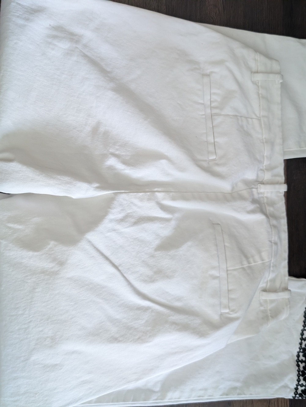 Ann Taylor Embroidered Boho Cropped Pants White Black Size 4 Cotton W Stretch - Picture 7 of 7